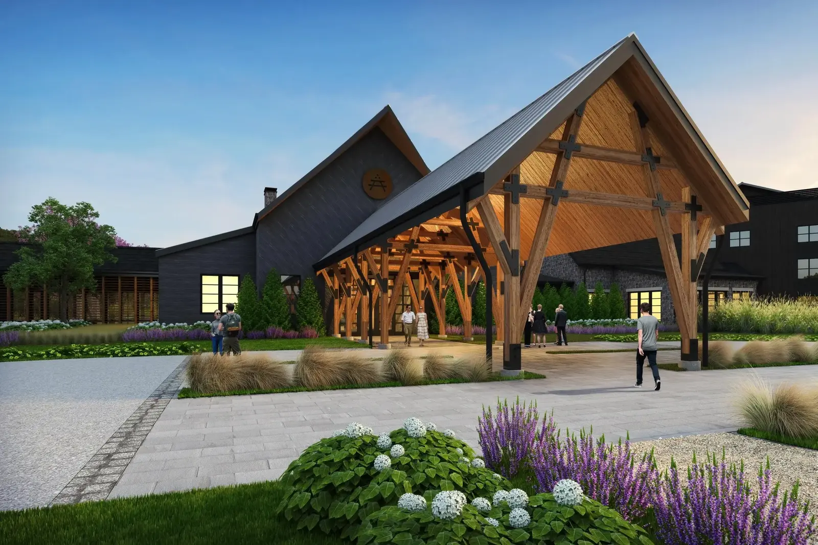 مزرعة ريفية ساحرة تحيط بها مناظر طبيعية وبحيرة